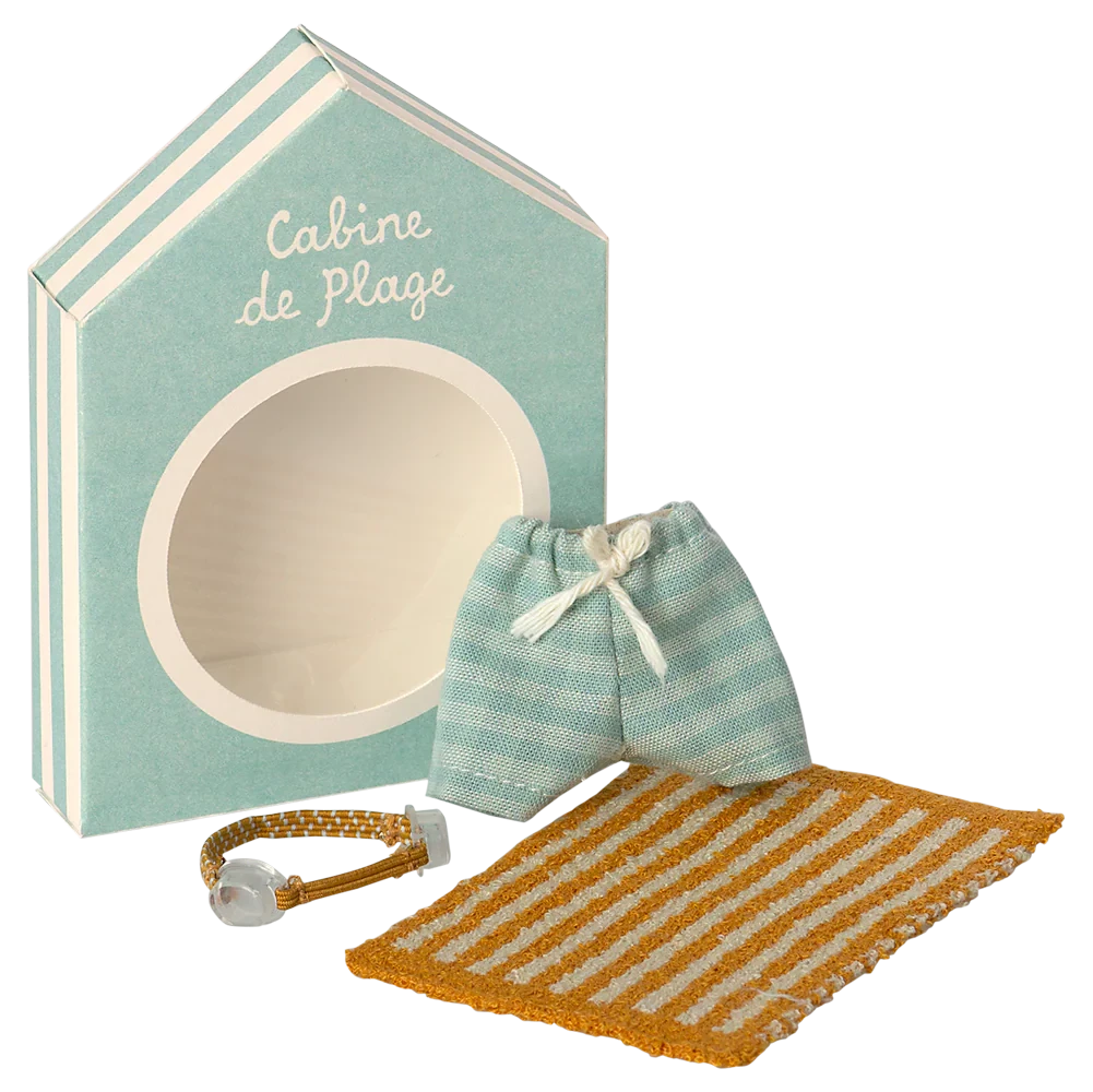 Tudo pronto para um dia de praia com os ratinhos