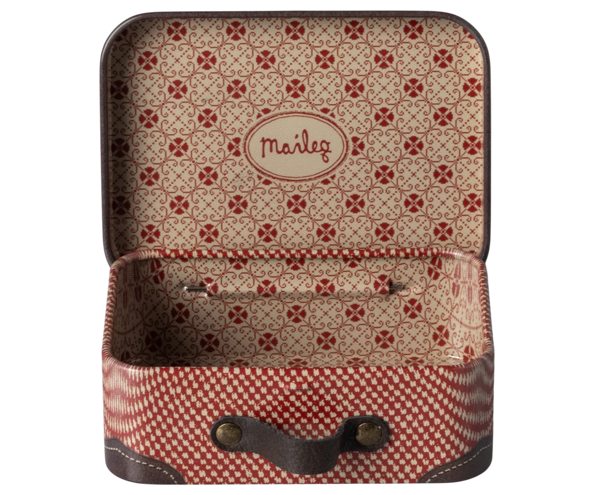 Maileg mala de viagem micro vermelha ratinhos