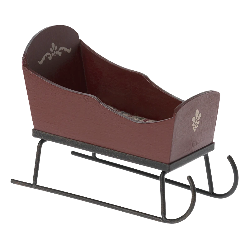 Trenó Rato Vermelho | Maileg – Miniatura em Madeira