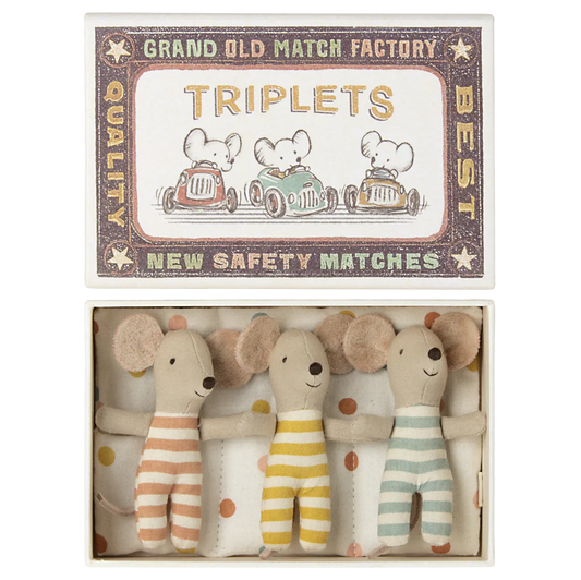 Triplets Maileg – Ratinhos Bebé na Caixa de Fósforos | Lolla Kids
