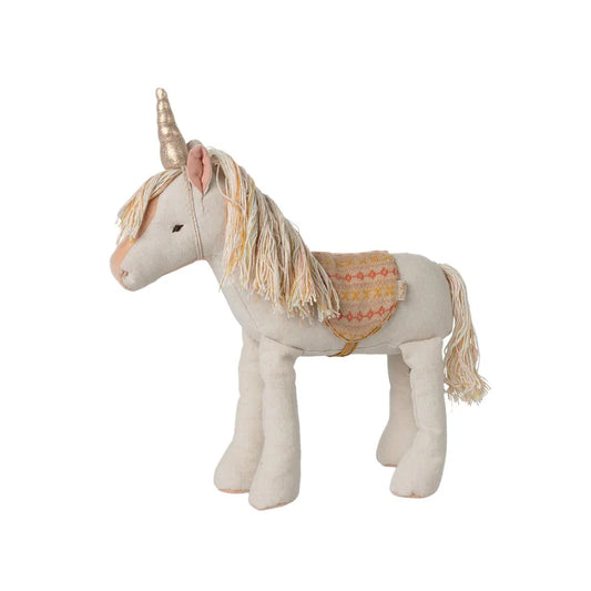 Unicórnio Pequeno Maileg – Brinquedo de Linho e Algodão
