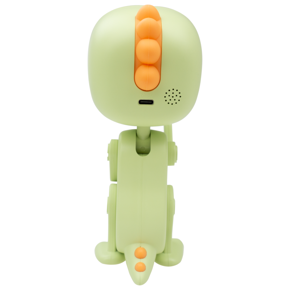 ✨Despertador Digital Infantil Robo Dino Verde Recarregável
