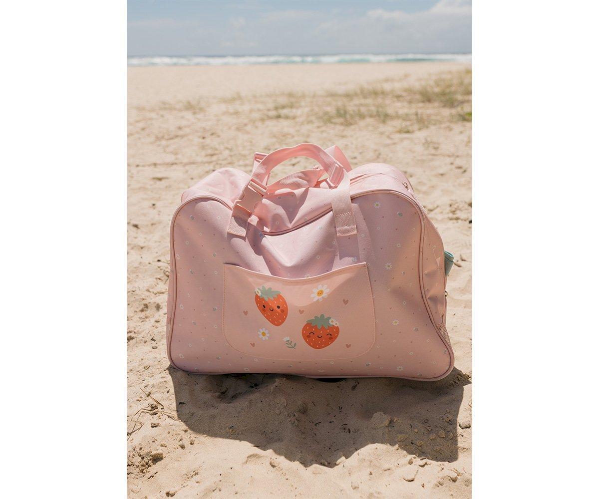 Mala Grande de Praia Anti-areia Strawberries da Monneka Kids