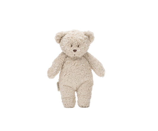 peluche Moonie Small Bear em algodão orgânico cor sand para bebés 0m+