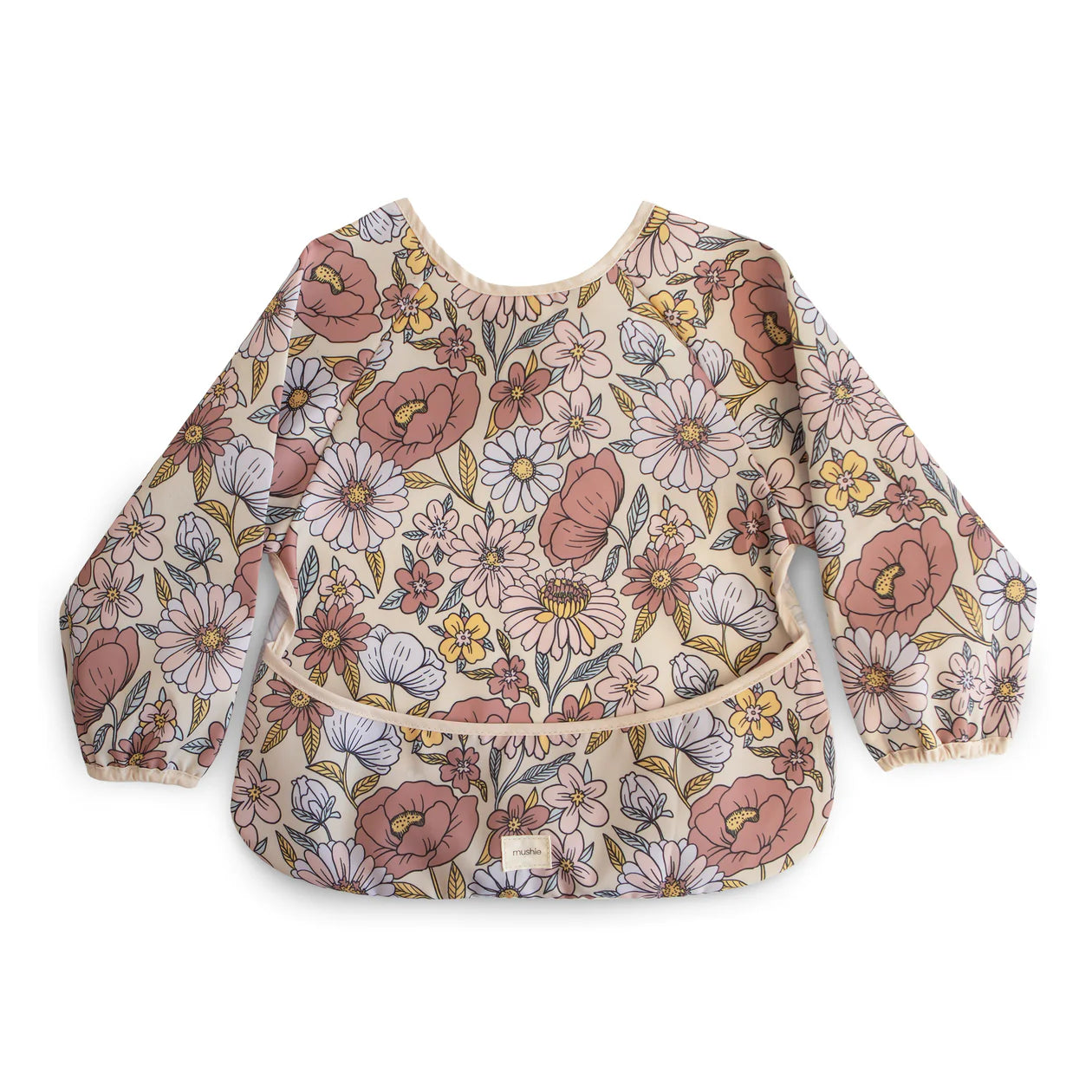 Babete de Mangas Impermeável Retro Flowers da Mushie