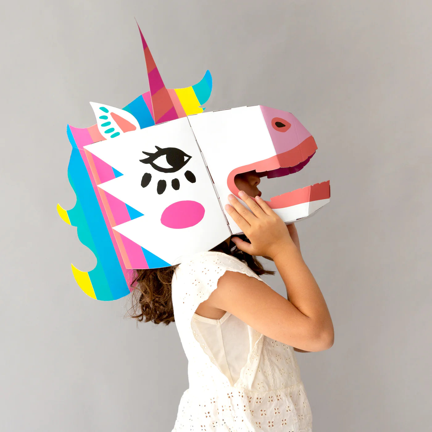 Máscara 3D Cartão Lily Unicórnio