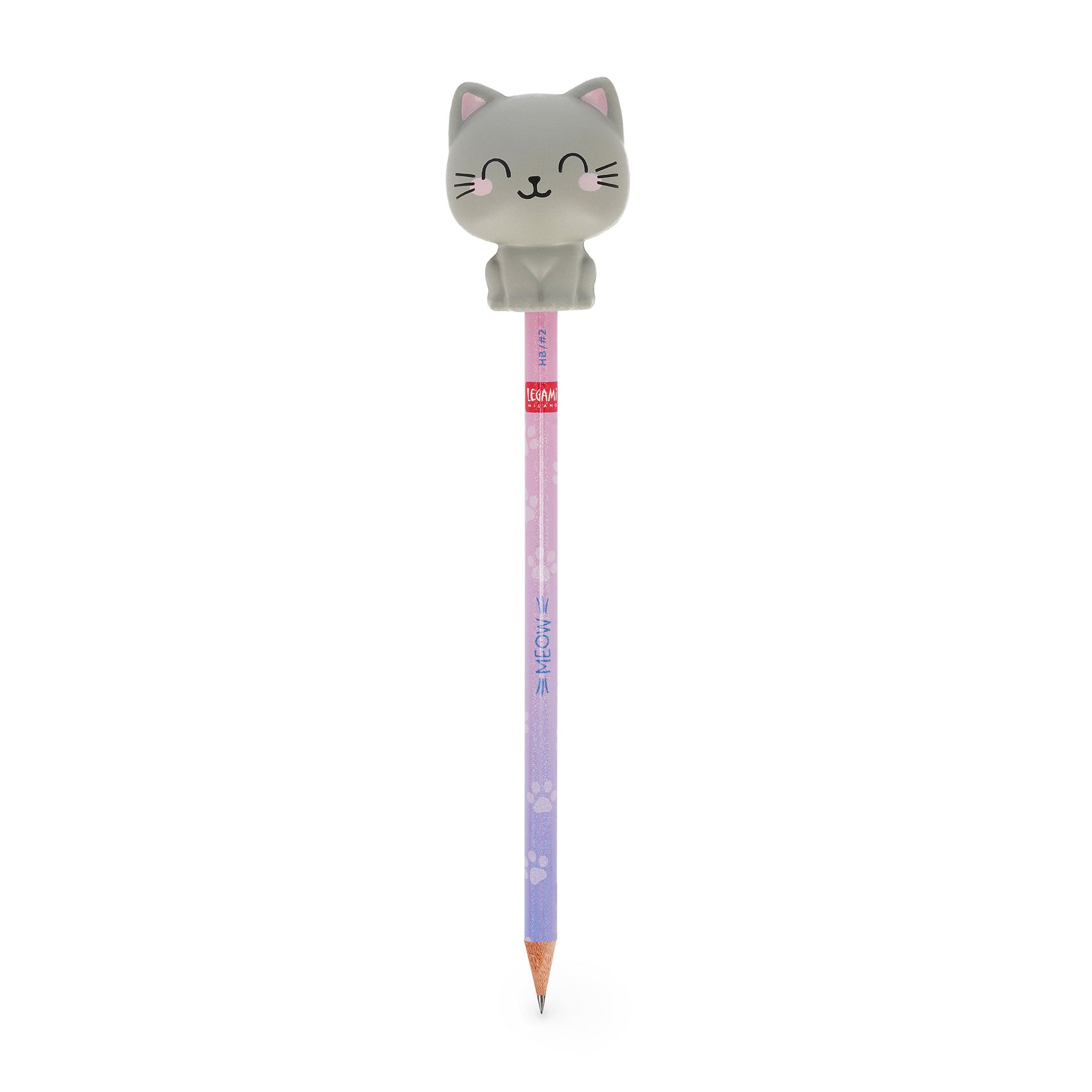 Lápis de Grafite com Squishy Kitty Meow Legami Squeezies HB nº 2