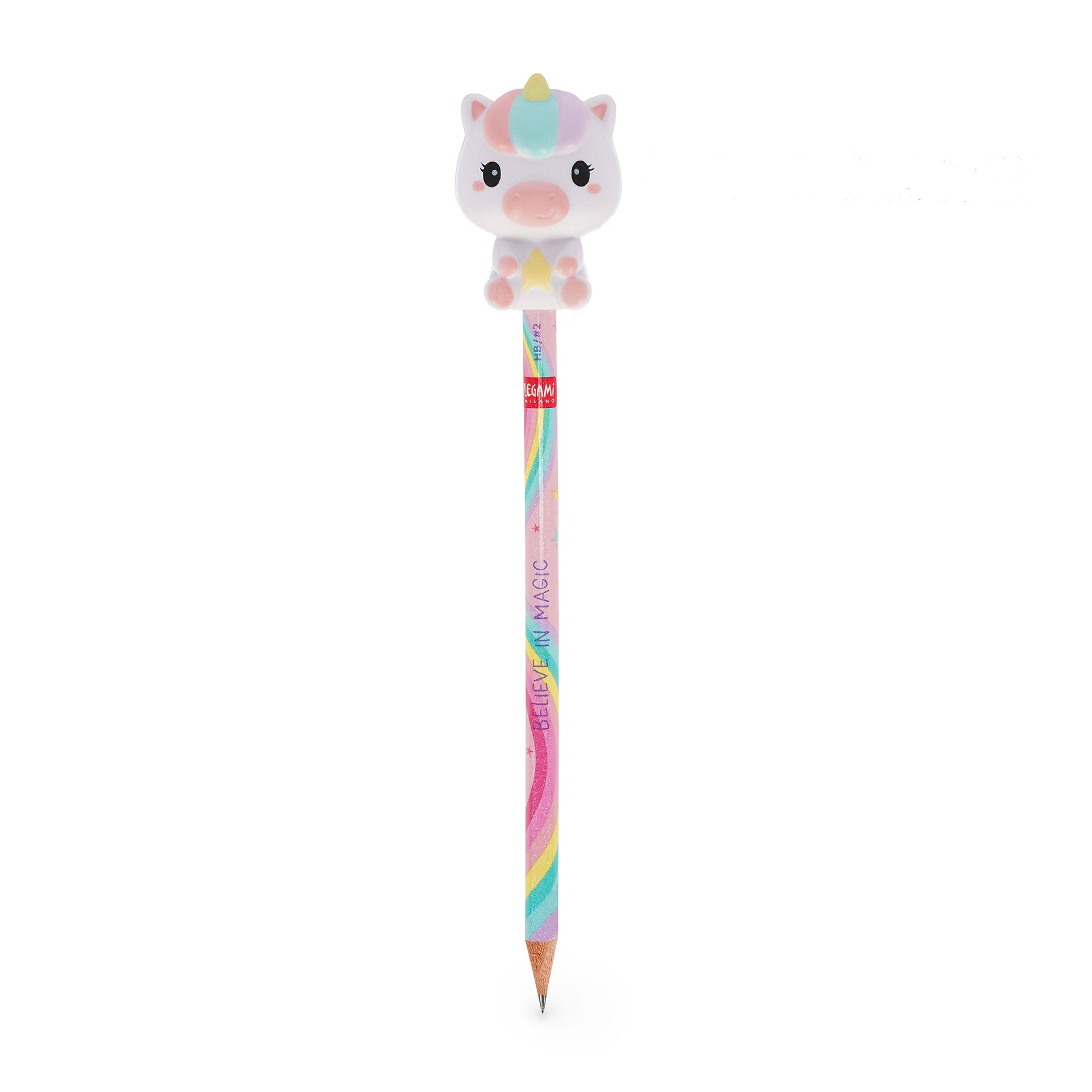 Lápis de Grafite com Squishy Unicorn Believe in Magic Legami Squeezies HB nº 2