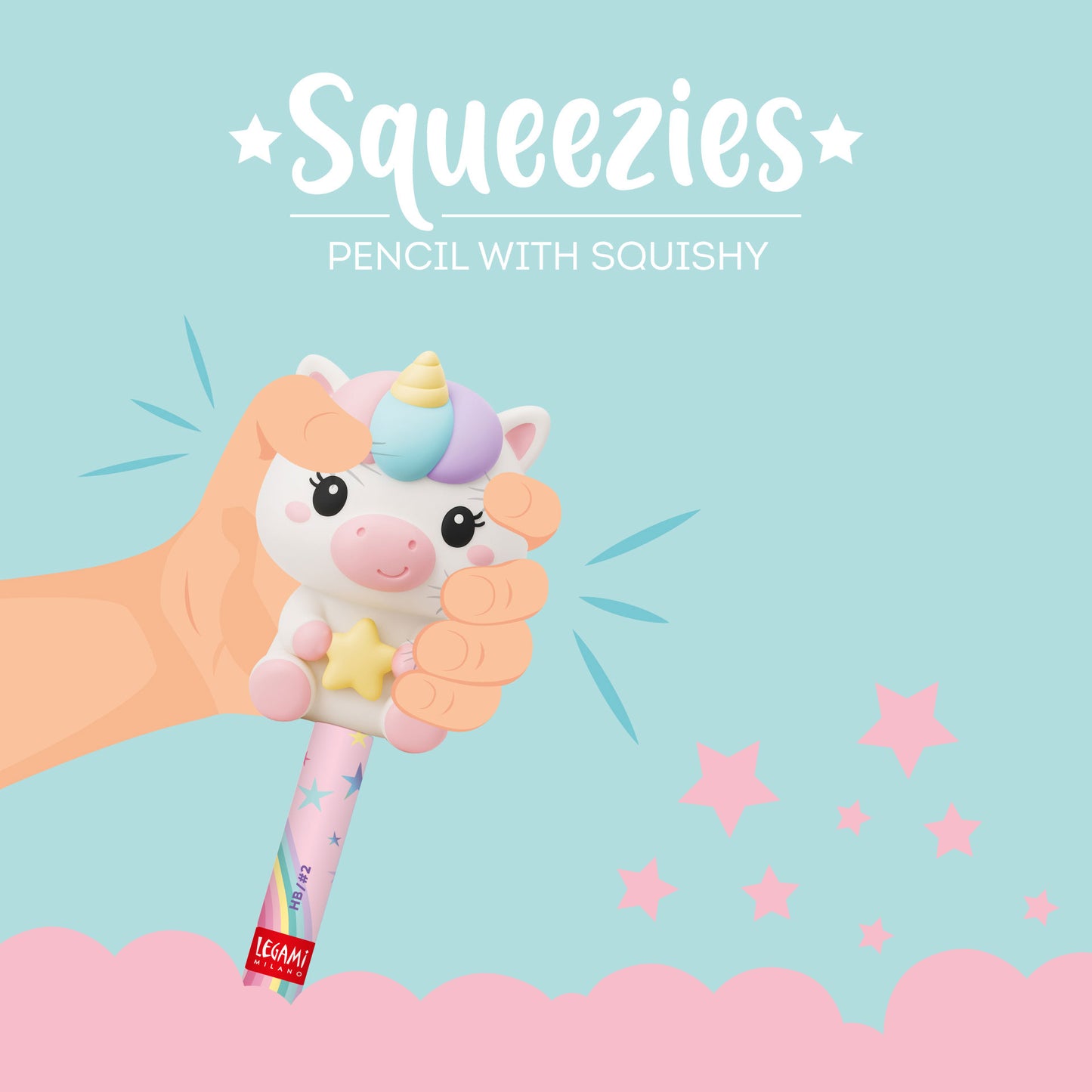 Lápis Squeezies Unicorn Legami - lifestyle