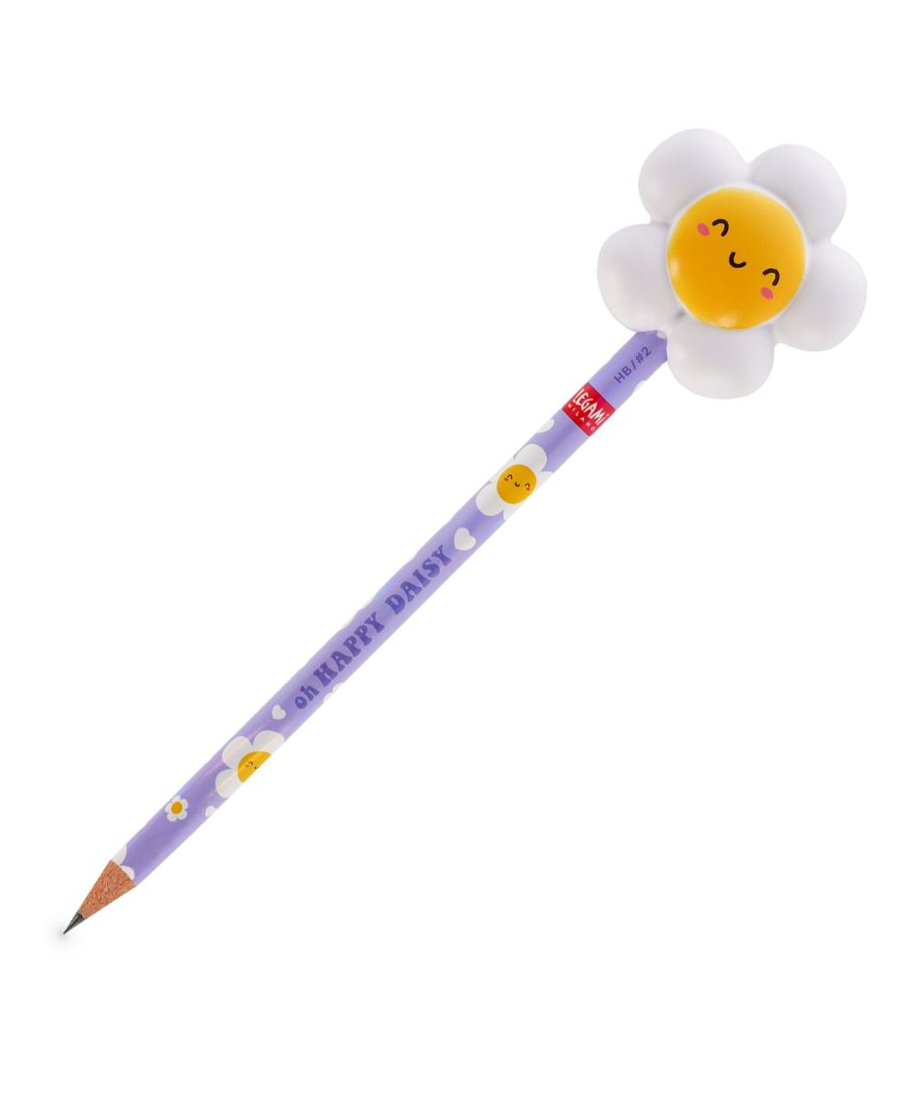 Lápis de Grafite com Squishy Daisy Legami Squeezies HB nº 2 | legami-lapis-squishy-margarida-lollakids