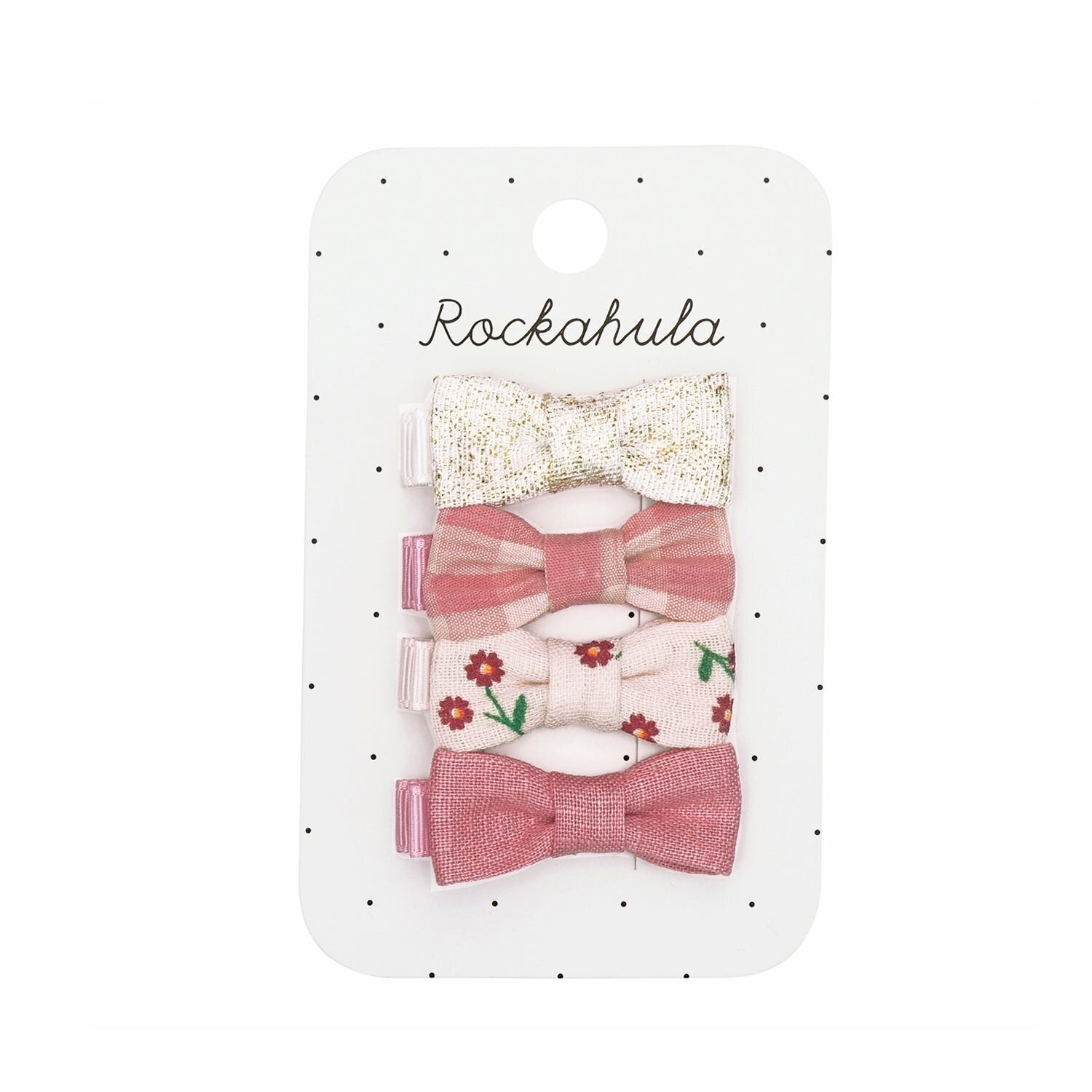 Conjunto de 4 Ganchos Laços Wildflower Mini da Rockahula Kids