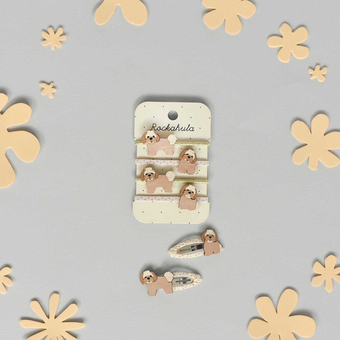 Dolly Dog Clips (Pack 2) | Ganchos Shih-Tzu para Criança | Lolla Kids