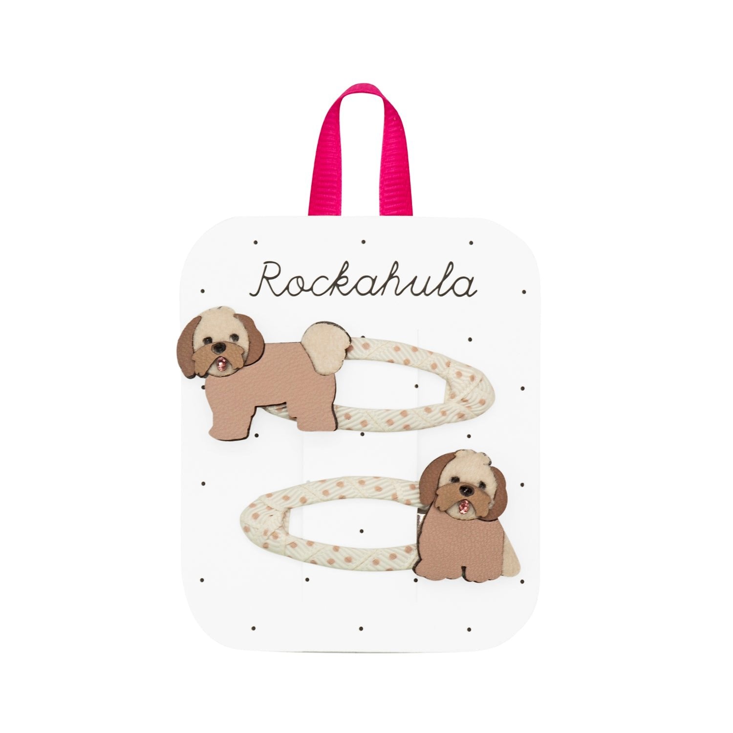Dolly Dog Clips (Pack 2) | Ganchos Shih-Tzu para Criança | Lolla Kids