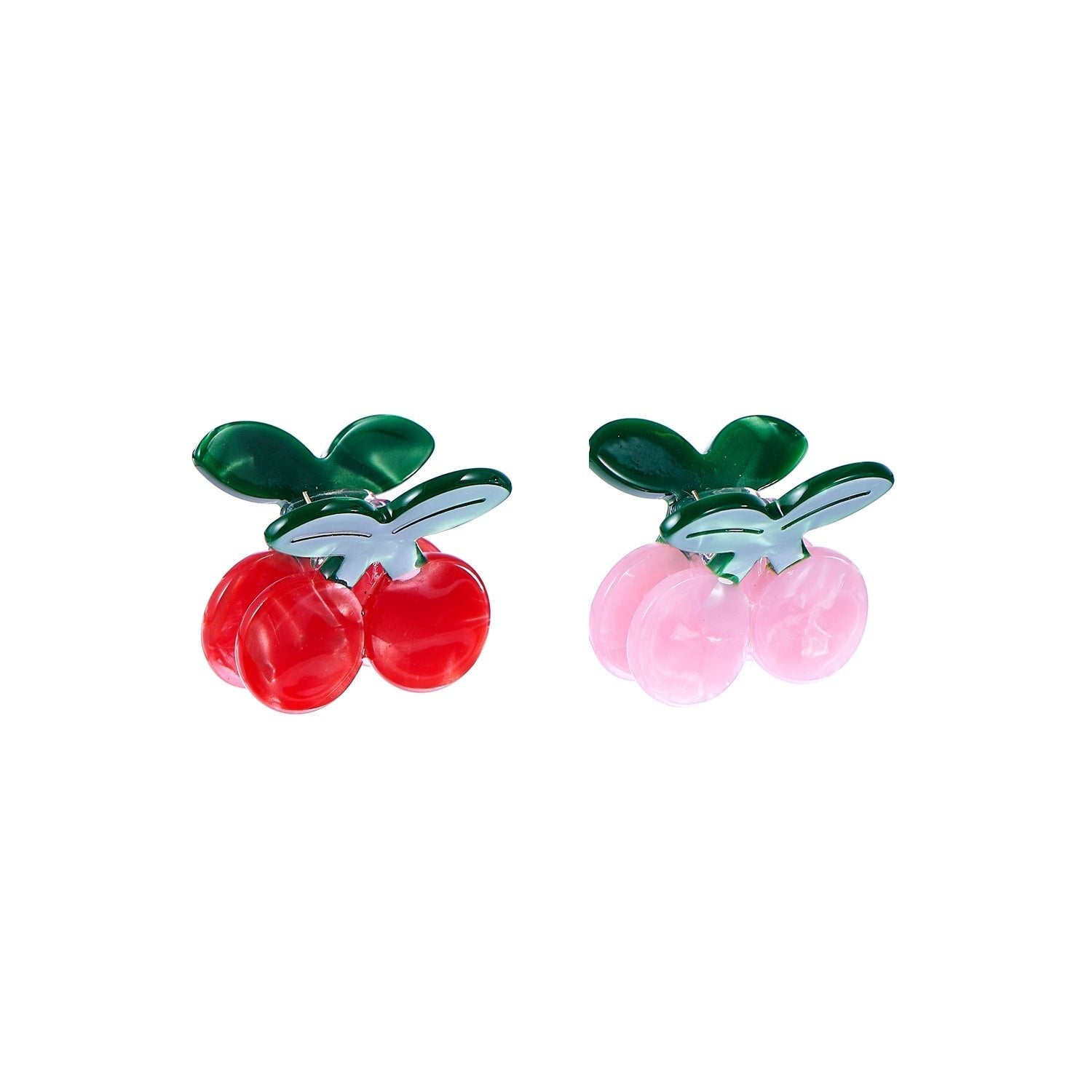 Conjunto de 2 Claw Clips Sweet Cherries em Acetato Brilhante, Infantil