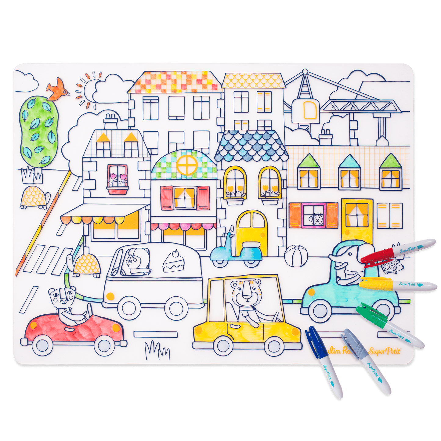 Tapete de Silicone para Colorir SuperPetit x Moulin Roty Popipop | Lolla Kids