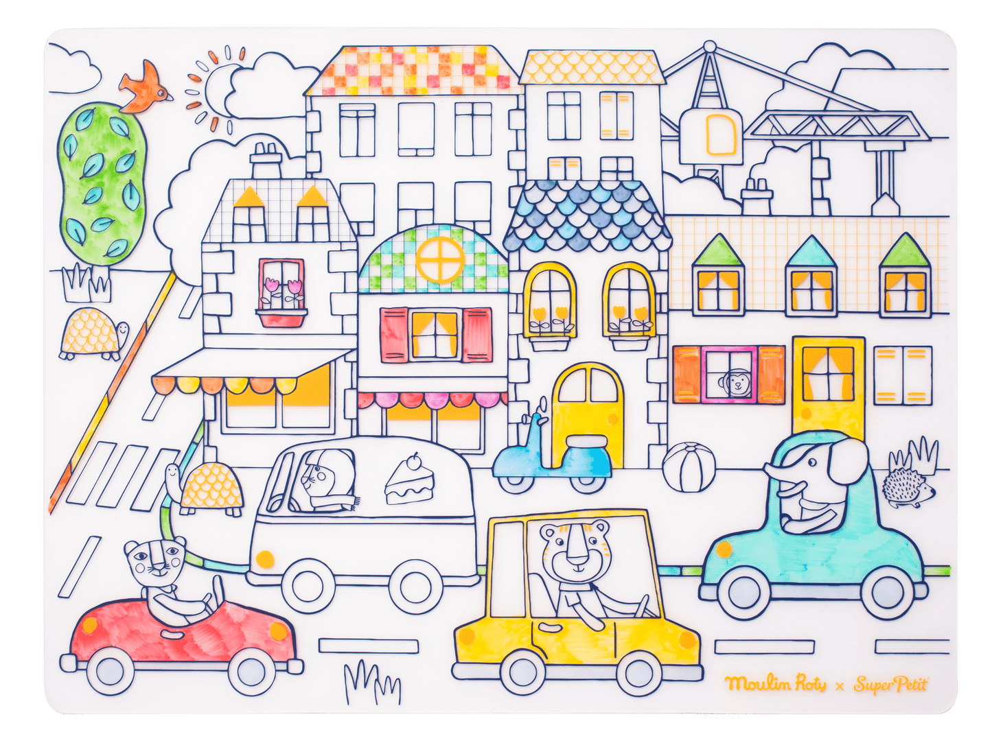 Tapete de Silicone para Colorir SuperPetit x Moulin Roty Popipop | Lolla Kids