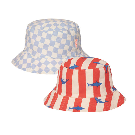 Chapéu de Sol Reversível Tubarão Rockahula Kids | rockahula-chapeu-tubarao-lollakids