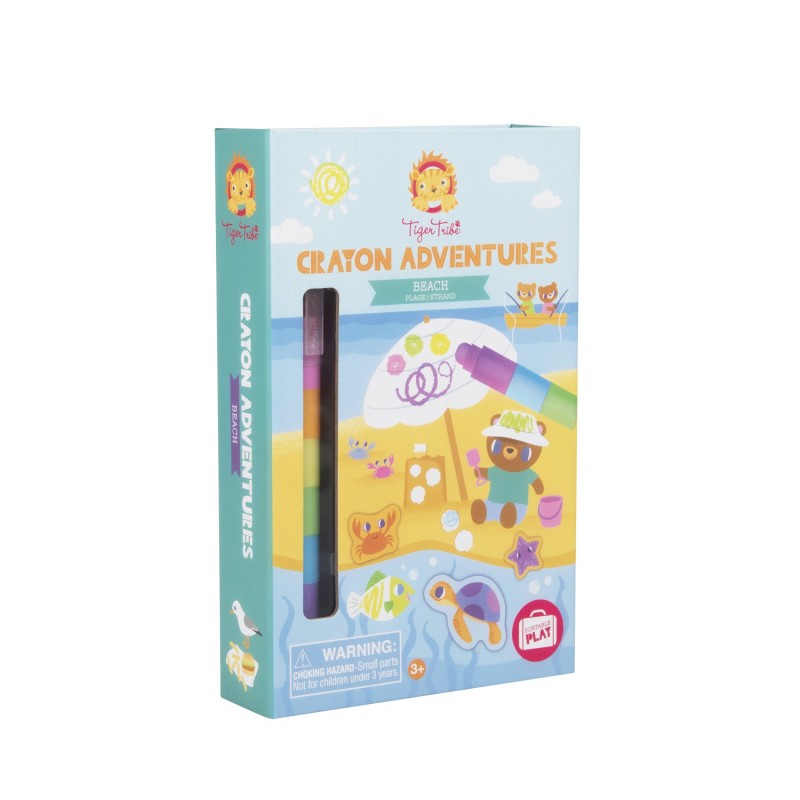 Kit Desenho Crayon Adventures Beach da Tiger Tribe