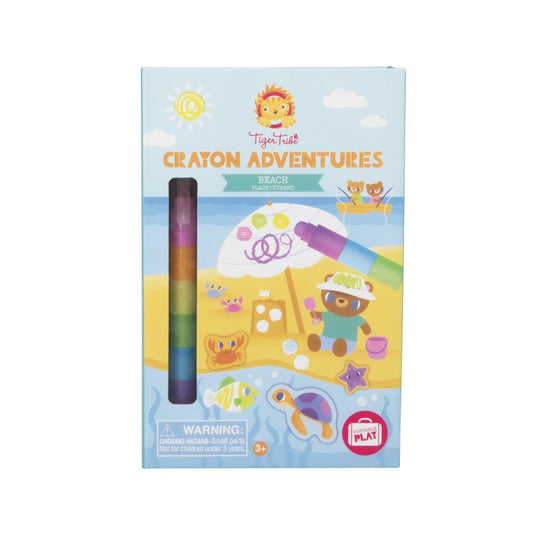 Kit Desenho Crayon Adventures Beach da Tiger Tribe