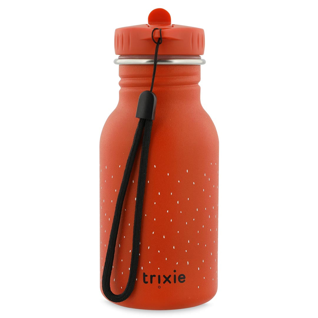 Garrafa infantil Mr. Parrot com cordão para prender à mochila