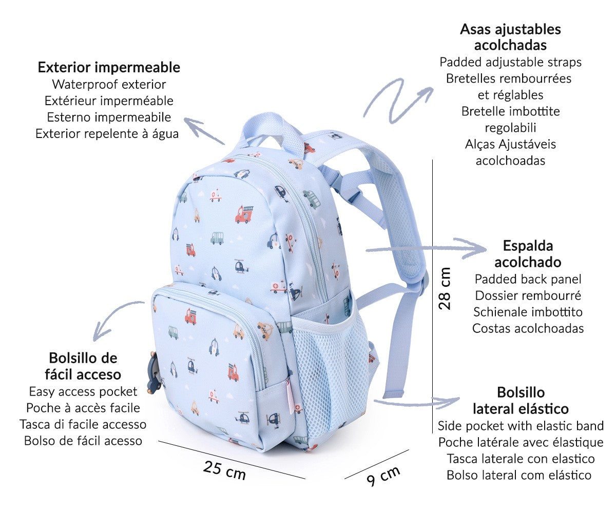 Mochila Infantil City Cars da Tutete