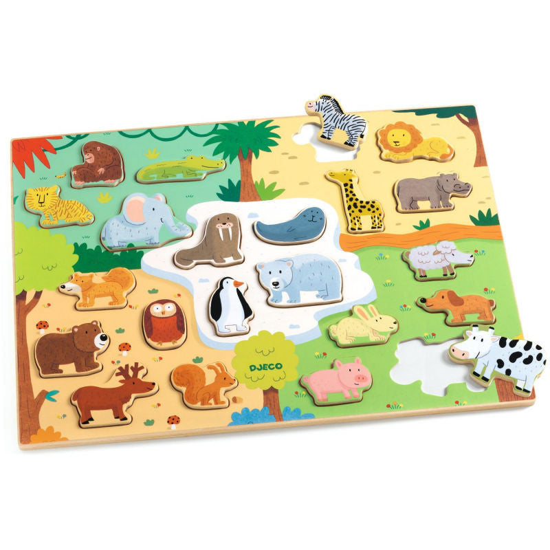 Puzzle em Madeira Animais