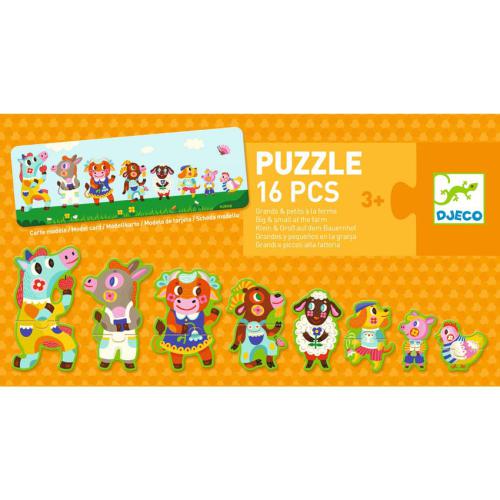 Puzzle Ordena por Tamanho na Quinta 16 Peças Djeco Lolla Kids
