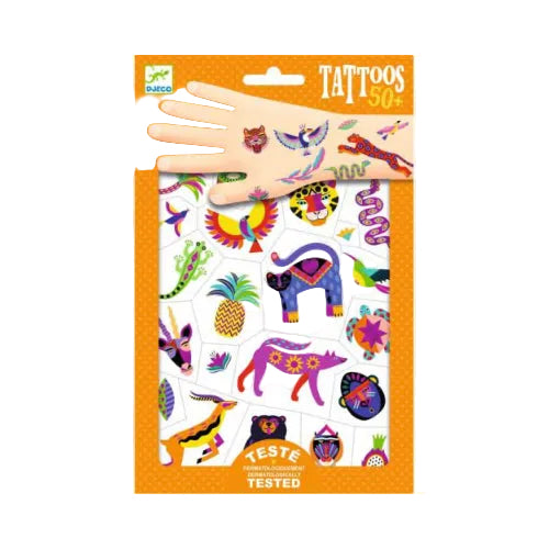 50 Tatuagens Metalizadas Beleza Selvagem Djeco +3 anos