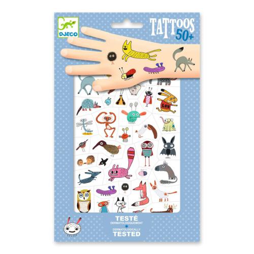 50 Tatuagens Pequenas Criaturas Djeco +3 anos