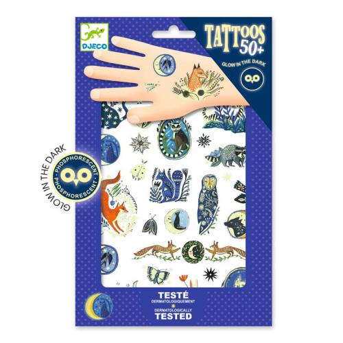 50 Tatuagens Reflexos Noturnos que Brilham no Escuro Djeco