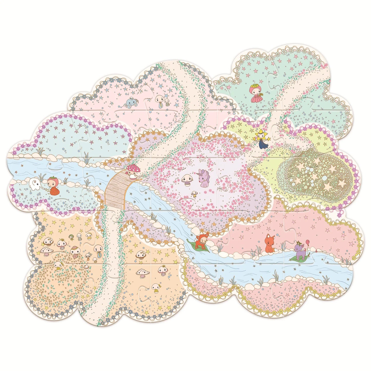 Djeco Tinyly Puzzl’Up Lily – Puzzle de Chão 33 Peças com Figuras