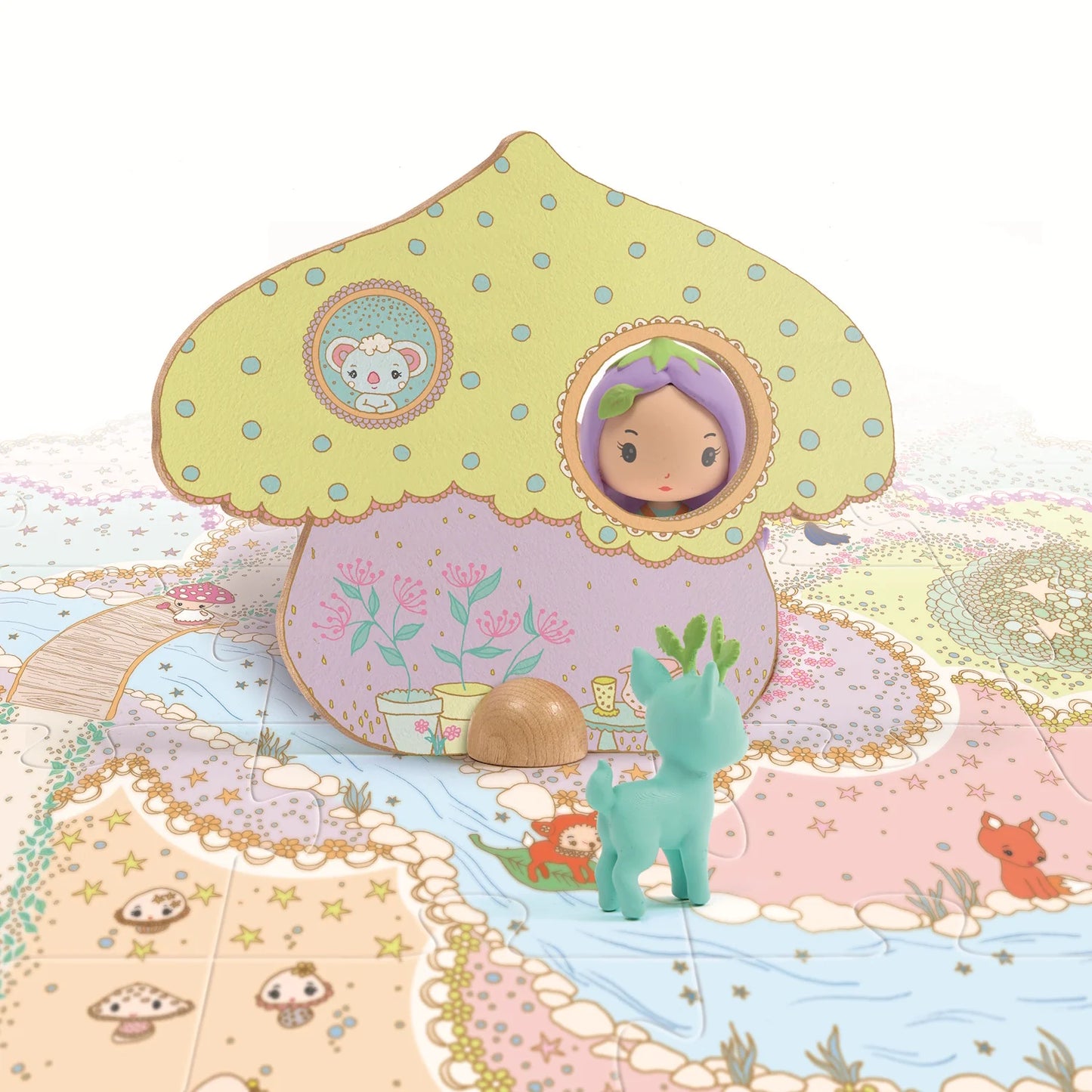 Djeco Tinyly Puzzl’Up Lily – Puzzle de Chão 33 Peças com Figuras