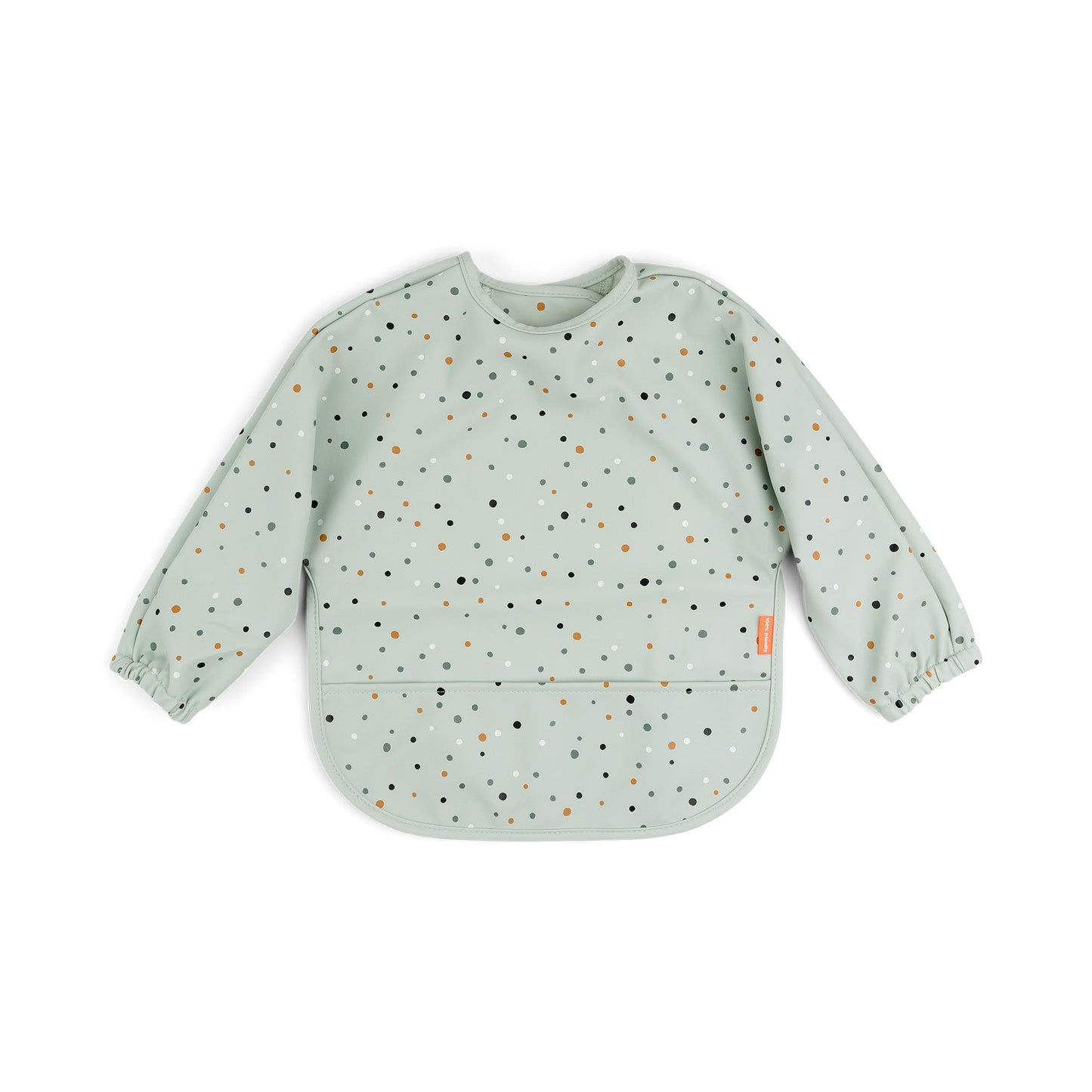 Babete de Mangas com Bolso Happy Dots Green da Done by Deer | done-by-deer-babete-mangas-happy-dots-lollakids