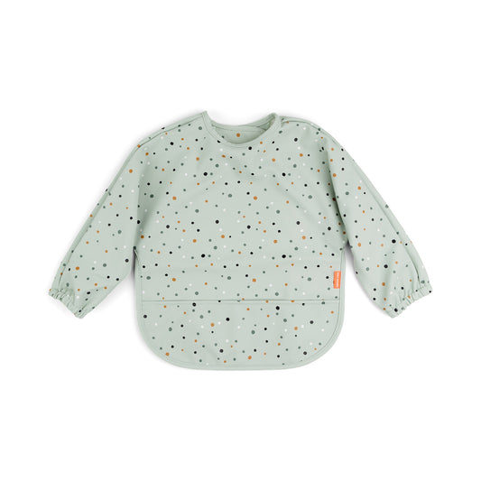 Babete de Mangas com Bolso Happy Dots Green da Done by Deer | done-by-deer-babete-mangas-happy-dots-lollakids