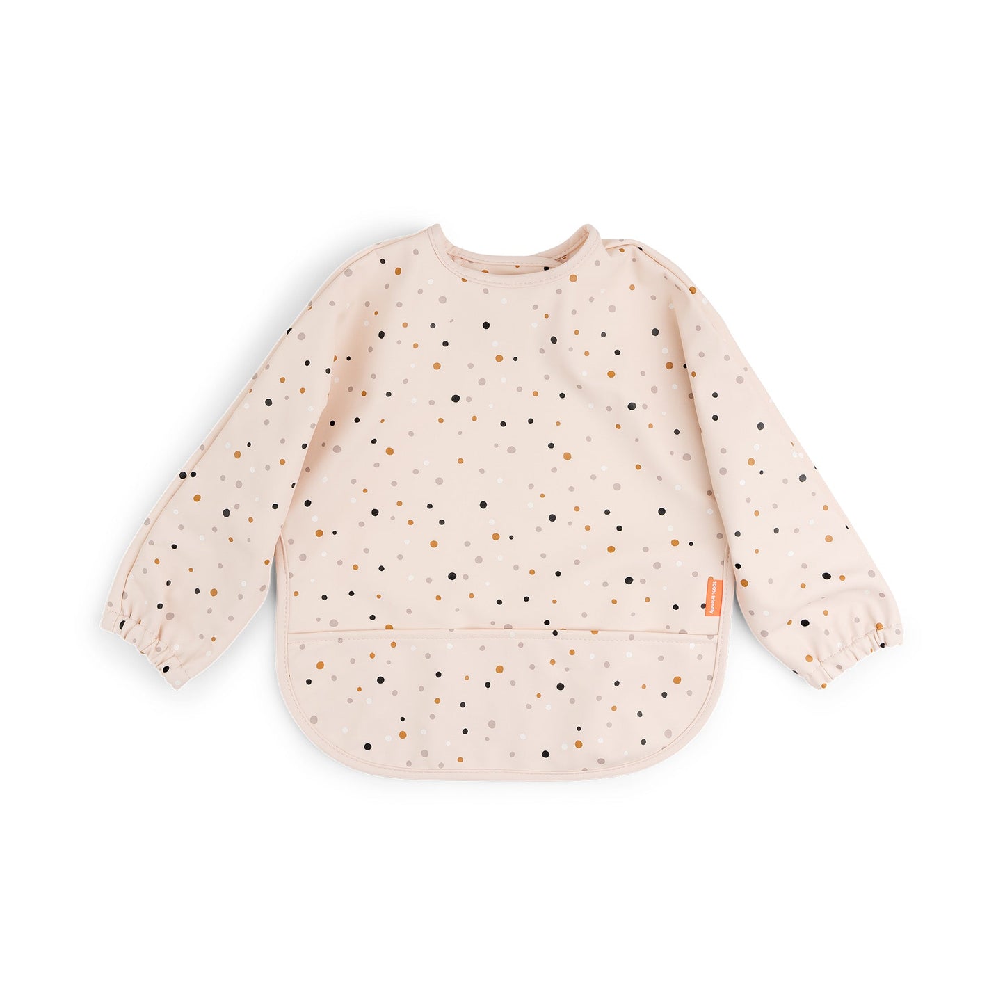 Babete de Mangas com Bolso Happy Dots Powder da Done by Deer | done-by-deer-babete-mangas-happy-dots-powder-lollakids