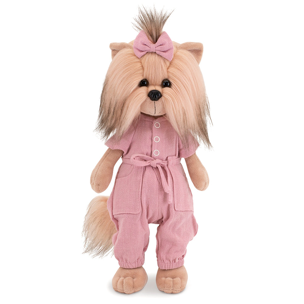 Peluche Lucky Yoyo Comfortable Walk da Orange Toys, cadela rosa de 38 cm com roupa removível | orange-toys-peluche-lucky-doggy-rosa-lollakids