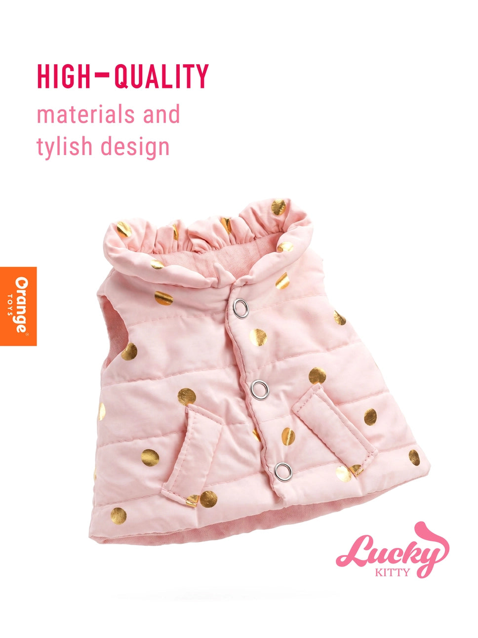 Conjunto de roupa Romance da Primavera da Orange Toys para peluches Lucky Kitty | orange-toys-roupa-peluche-lucky-kitty-romance-da-primavera-lollakids