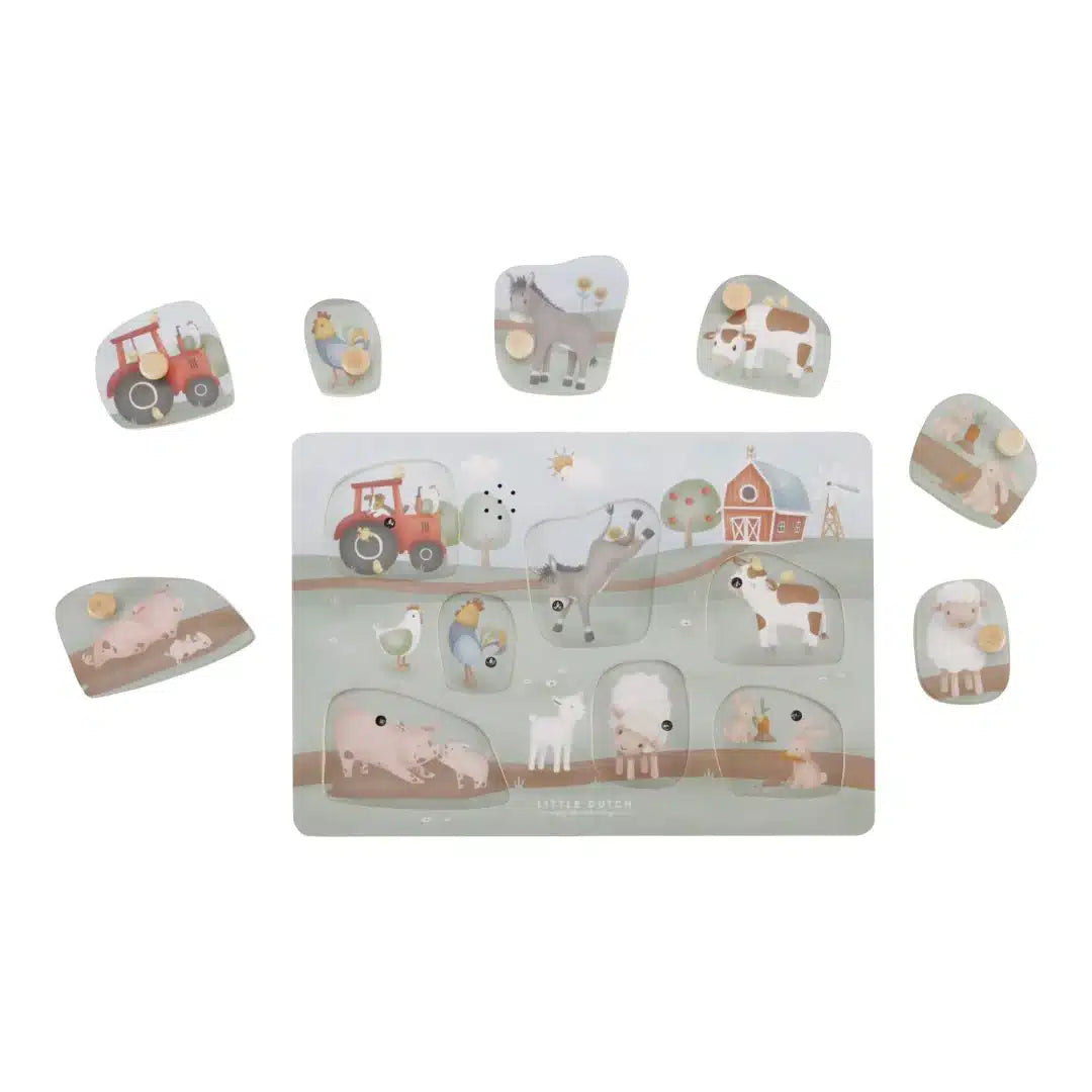 Puzzle de Encaixe Sonoro Little Farm da Little Dutch