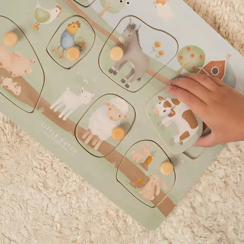 Puzzle de Encaixe Sonoro Little Farm da Little Dutch