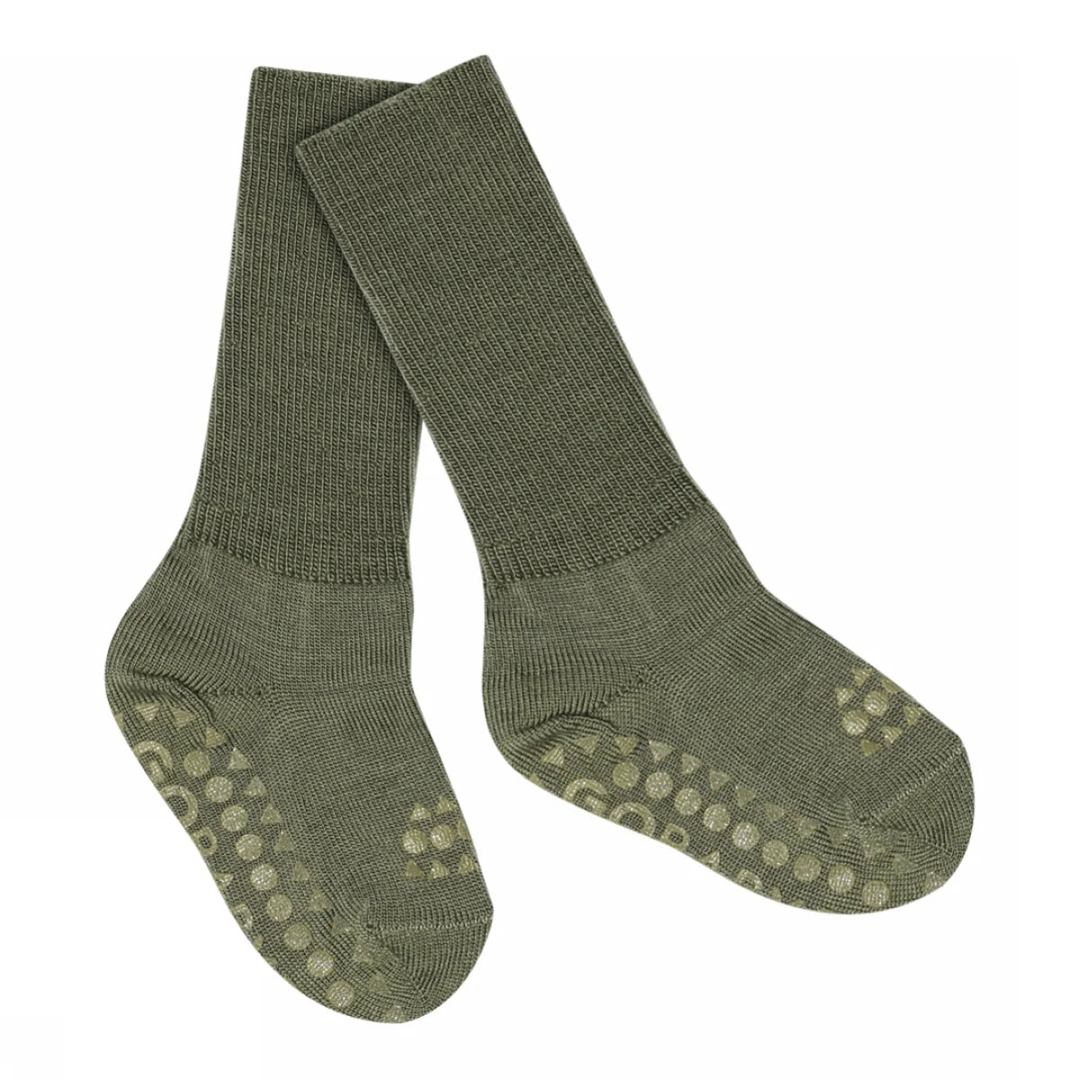 Meias Antiderrapantes em Lã Merino | Verde Azeitona
