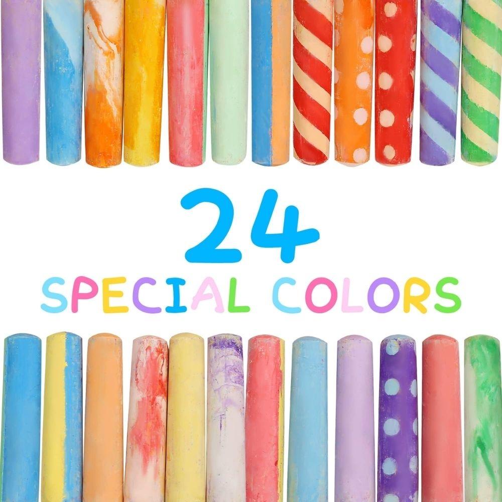 Giz Lavável Jumbo – 24 Unidades + 2 Suportes
