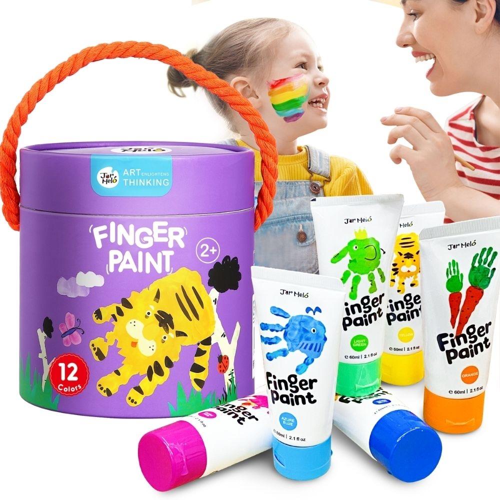 Pintura de Dedos Lavável – Set 12 Cores (60 ml)