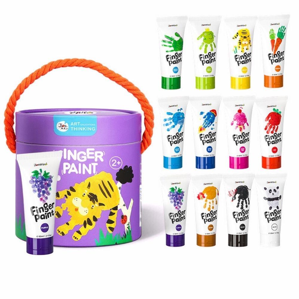 Pintura de Dedos Lavável – Set 12 Cores (60 ml)