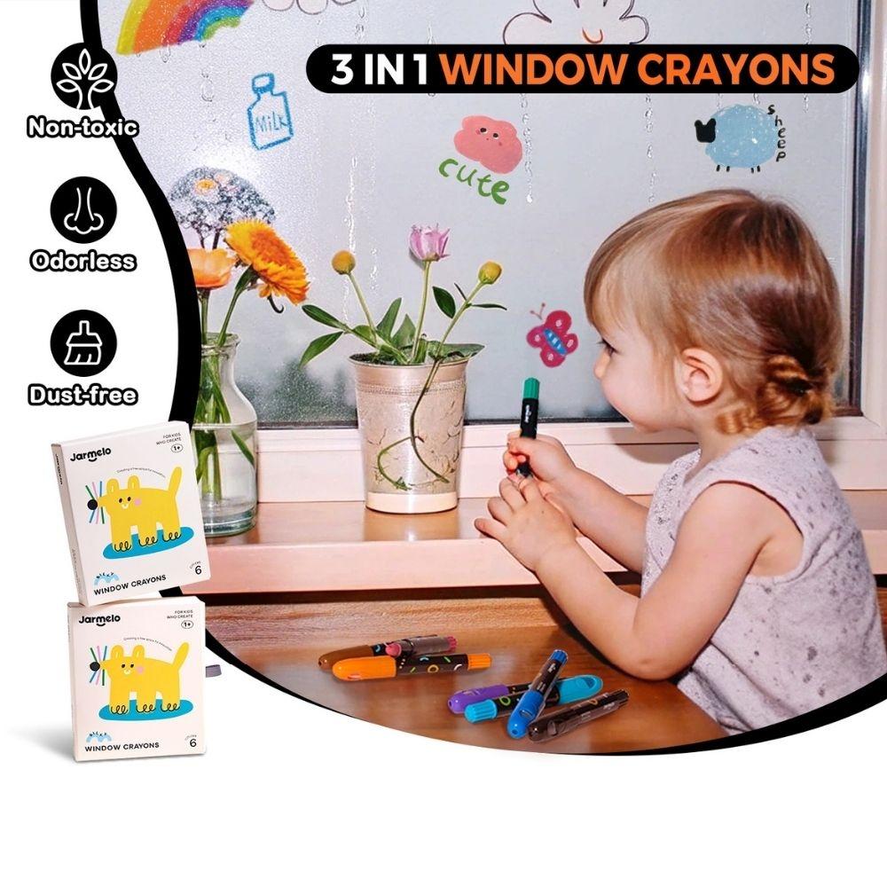 Lápis de Cera para Vidro, Azulejo e Papel – 6 Unidades