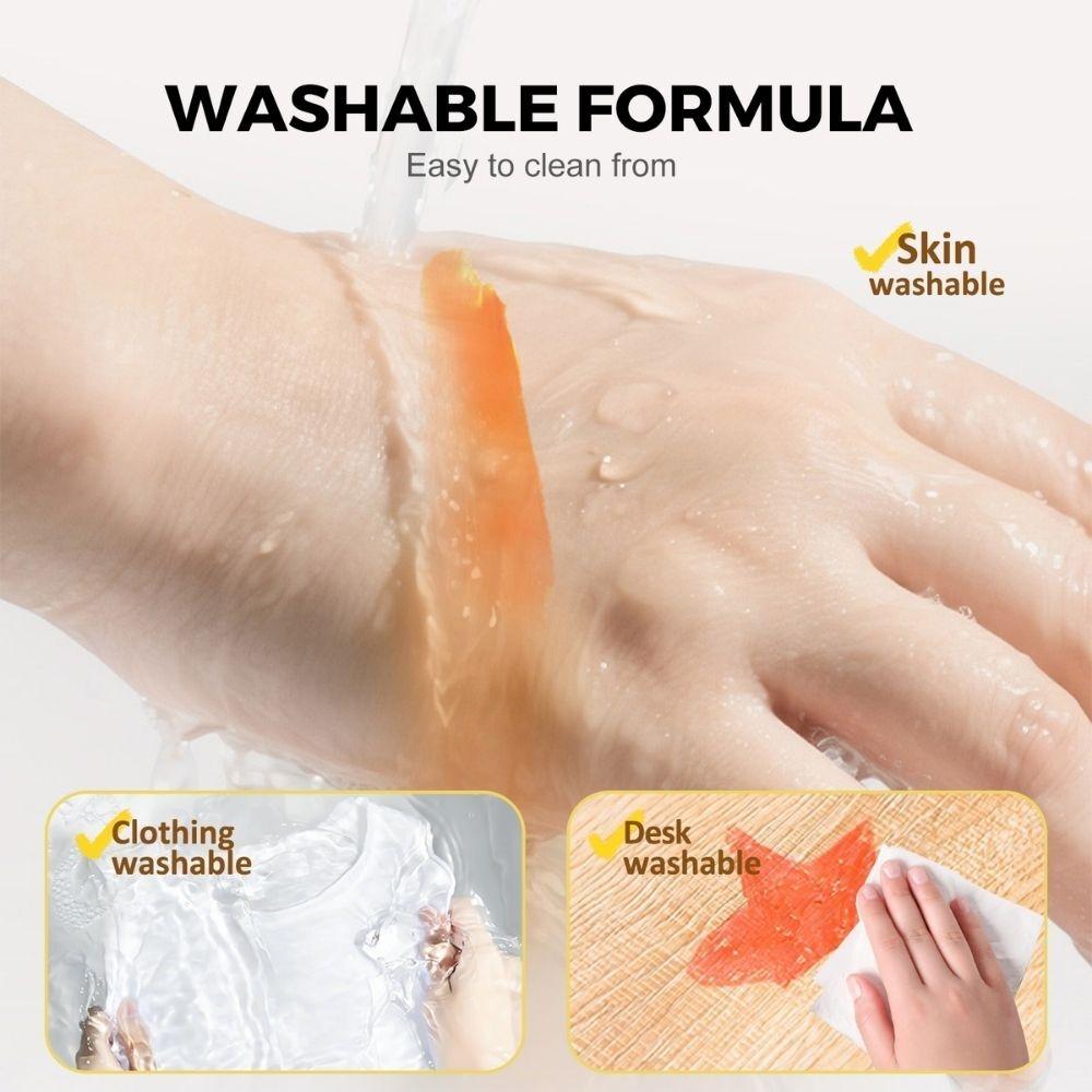 Lápis de Cera com Purpurina Laváveis – 24 Unidades (Twist‑Up)