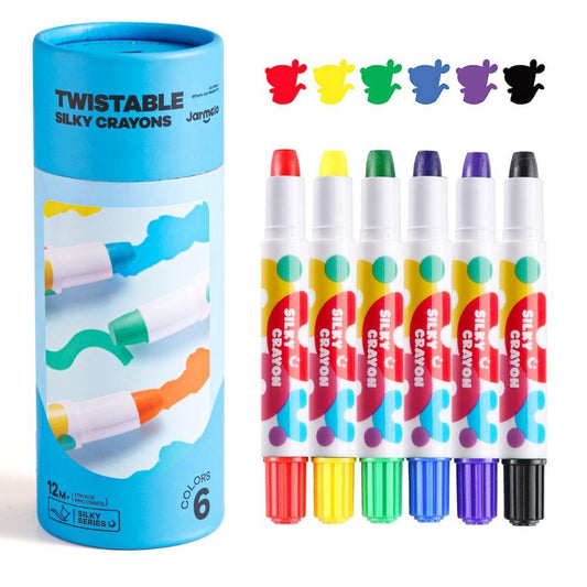 Lápis Suaves Laváveis – 6 Unidades (Silky Twist‑Up)