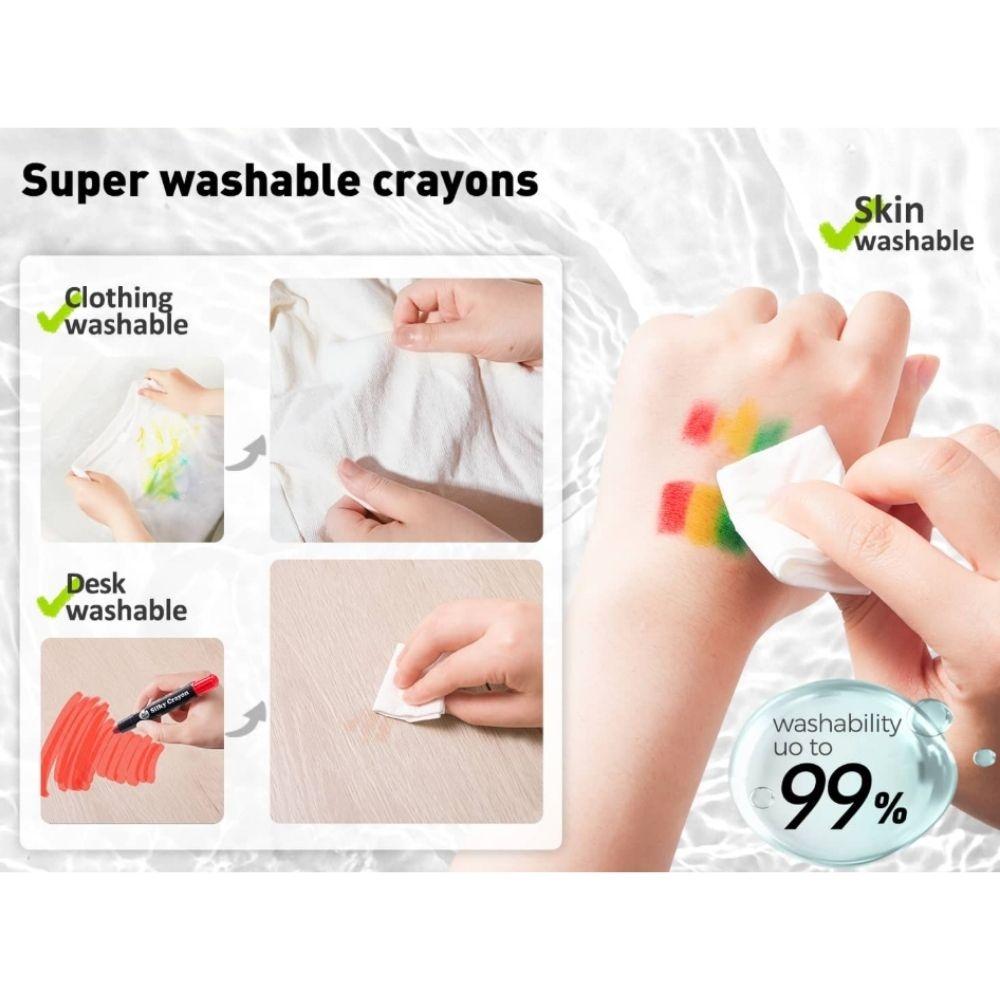 Lápis Suaves Laváveis – 24 Unidades (Silky Twist‑Up)
