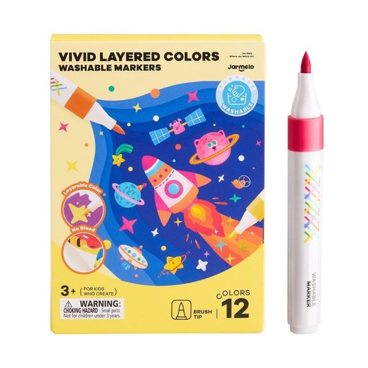Marcadores Laváveis por Camadas – Vivid Colored (12 Unidades)
