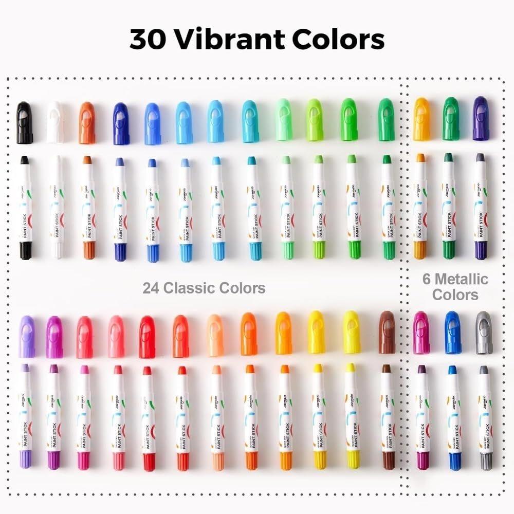 Conjunto de Tintas Sólidas Laváveis ( 30 Unidades)