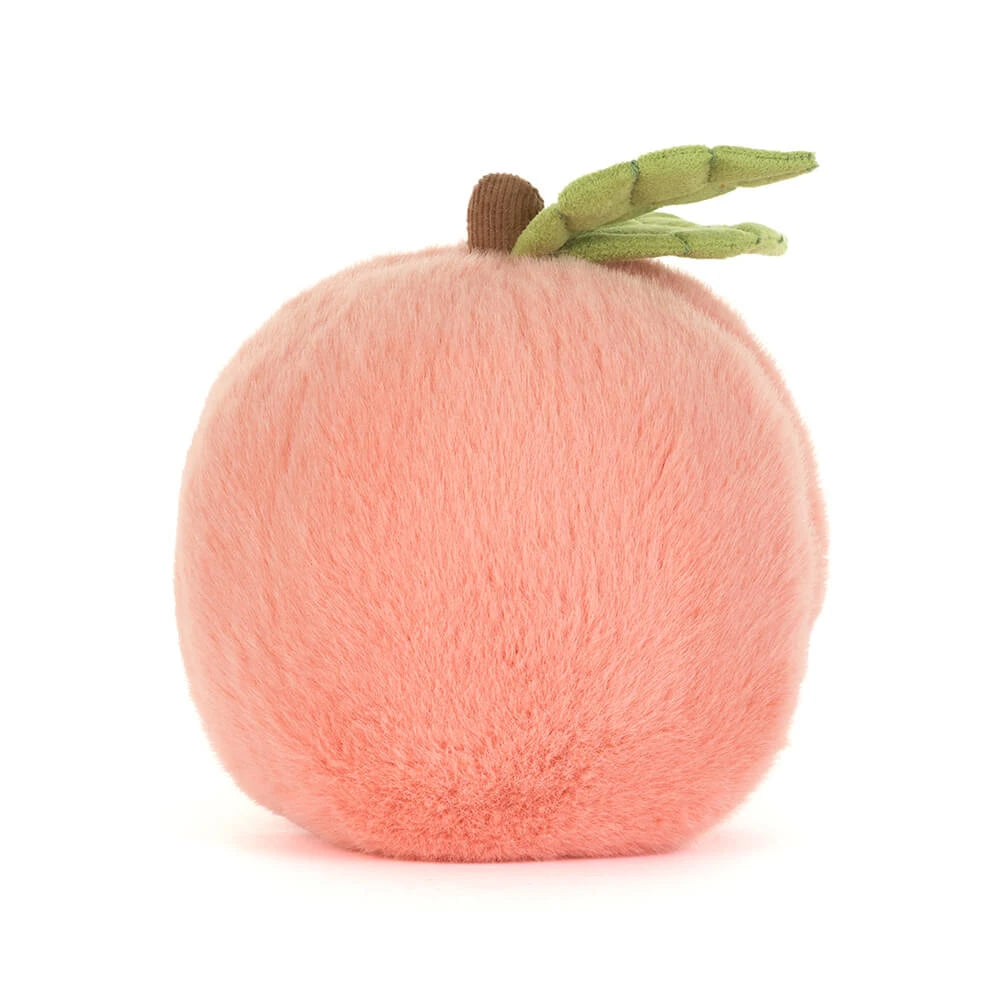 Peluche Pêssego Amuseables da Jellycat, vista de trás | jellycat-peluche-pessego-lollakids
